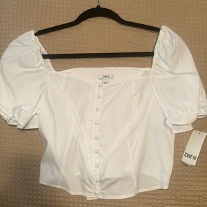 NWT Bar111 white crop blouse